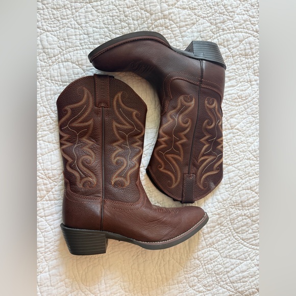 Justin Men's NWOT EE Brown Western Cowboy Boots, excellent